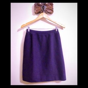 Dana Buchman | Purple Wool Pencil Skirt